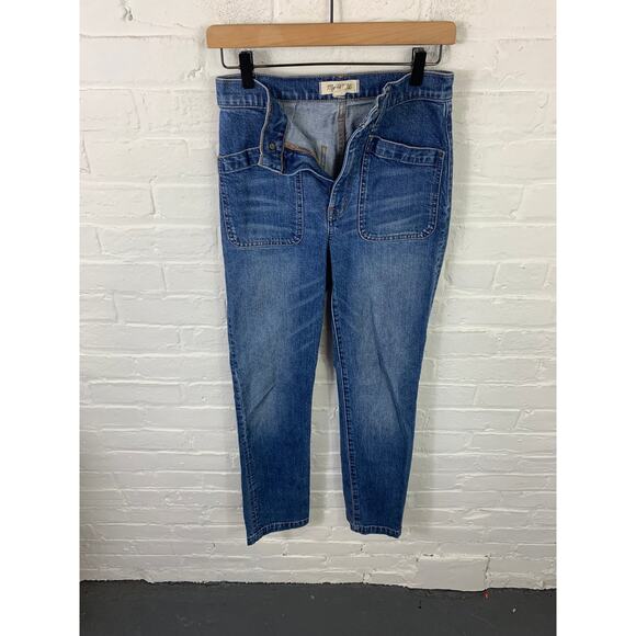 Madewell Women's Classic Fit Straight Leg Full Length Jeans Denim Blue Size 24 - Picture 2 of 7